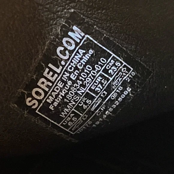 Sorel | Size 6.5 After Hours Black Wedge Leather Mule - Picture 7 of 7